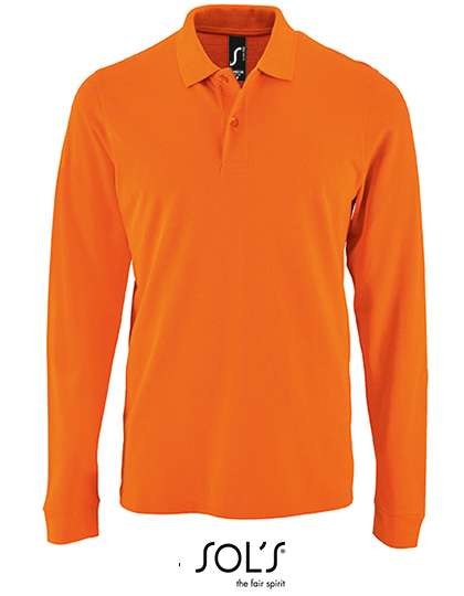 SOL´S Men´s Long-Sleeve Piqué Polo Shirt Perfect Orange XXL (L02087)