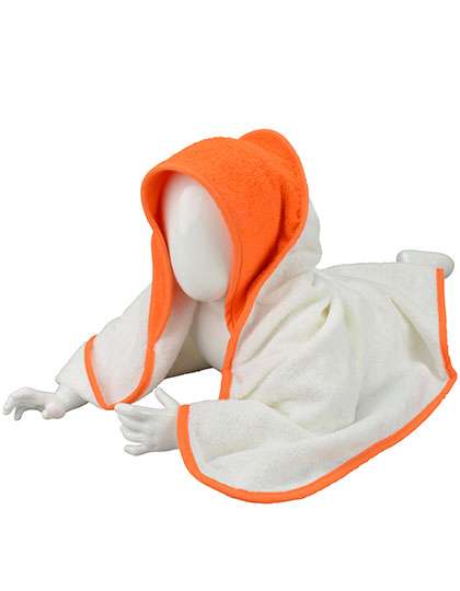 ARTG Babiezz® Hooded Towel White/Bright Orange 75 x 75 cm (ARB032)