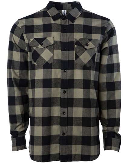 Independent Unisex Flannel Shirt Olive/Black XS (NP500)