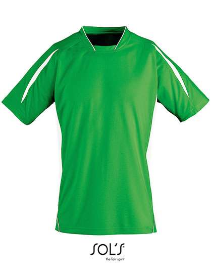 SOL´S Short Sleeve Shirt Maracana 2 Bright Green/White XXL (LT01638)