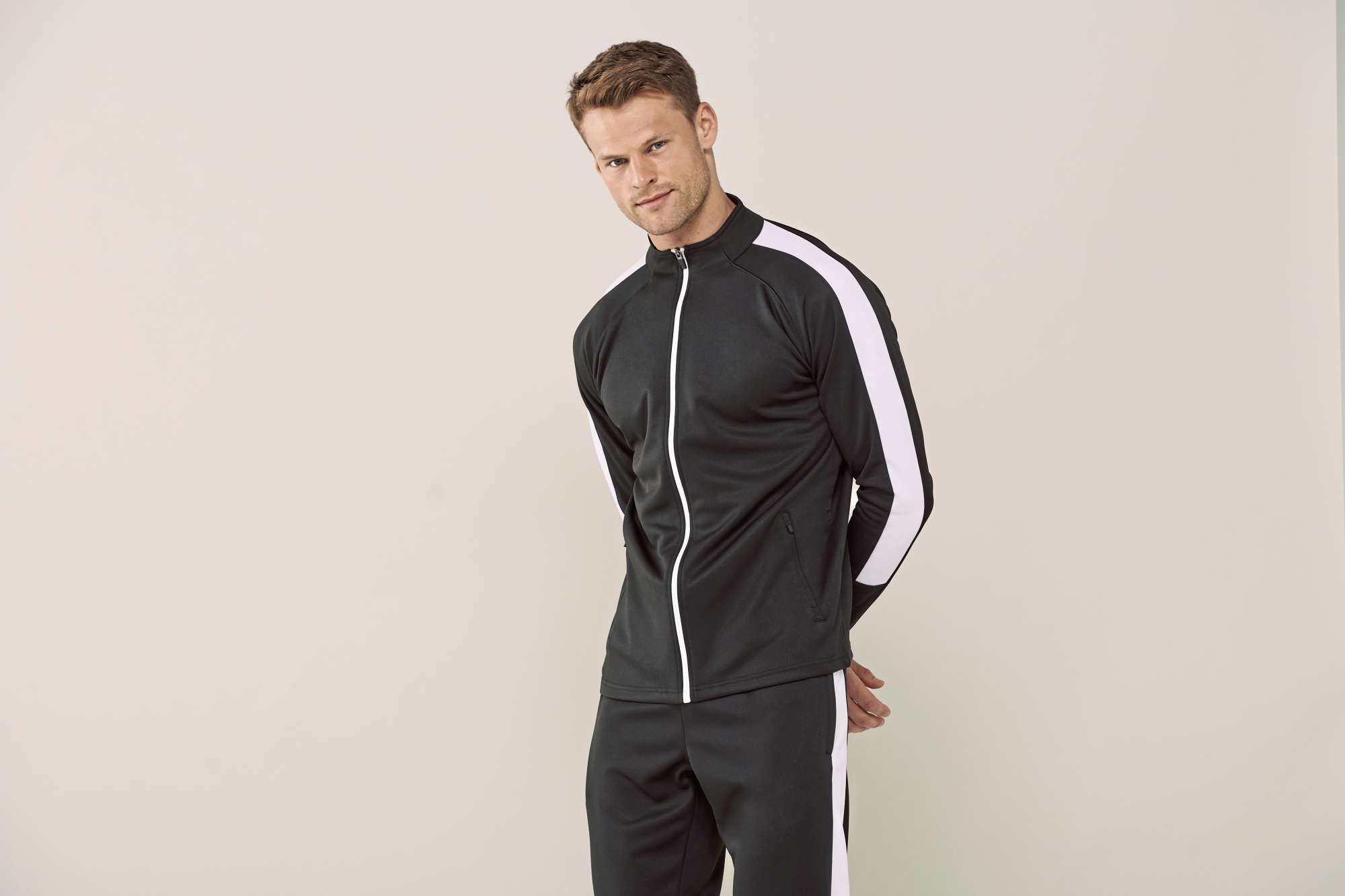 Finden+Hales Adults Knitted Tracksuit Top Black 3XL (FH871)