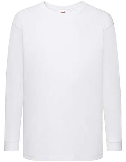 Fruit of the Loom Kids´ Valueweight Long Sleeve T White 116 (F240K)