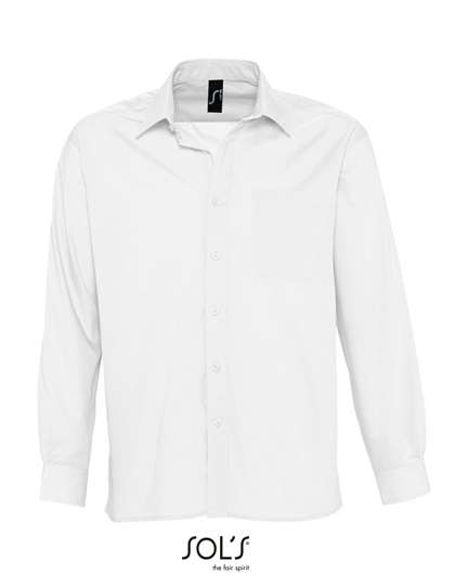 SOL´S Popeline-Shirt Baltimore Long Sleeve White M (L623)