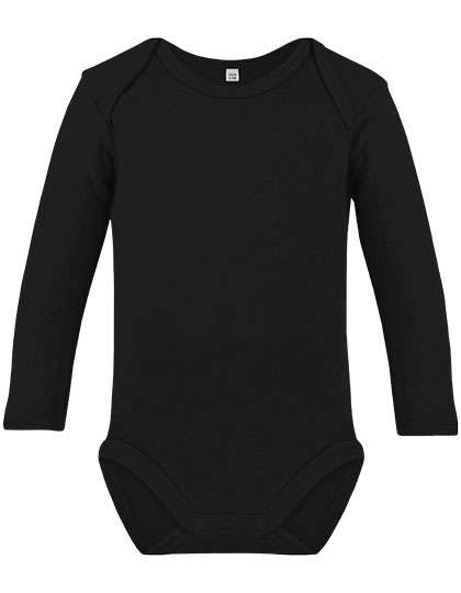 Link Kids Wear Organic Baby Bodysuit Long Sleeve Bailey 02 Black 50-56 (X11420)