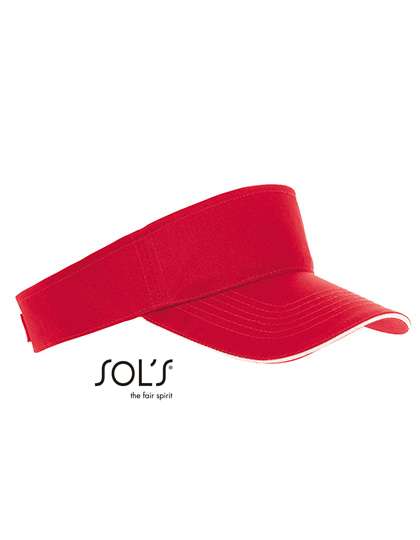 SOL´S Unisex Visor Ace Red/White One Size (LC01196)