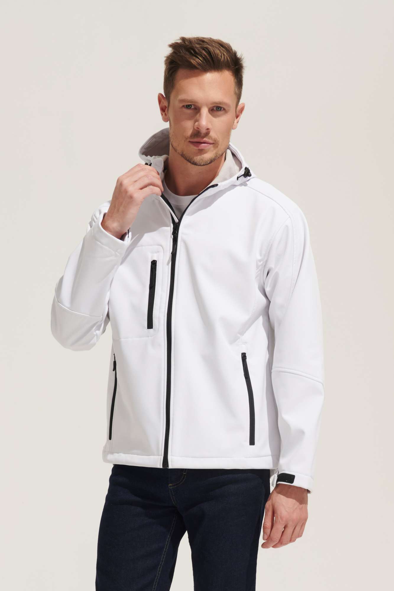 SOL´S Men´s Hooded Softshell Jacket Replay Black S (L848)