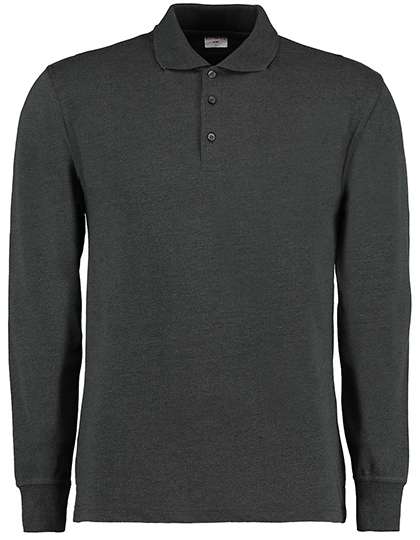 Kustom Kit Men´s Classic Fit Long Sleeve Polo Shirt Graphite (Solid) L (K430)