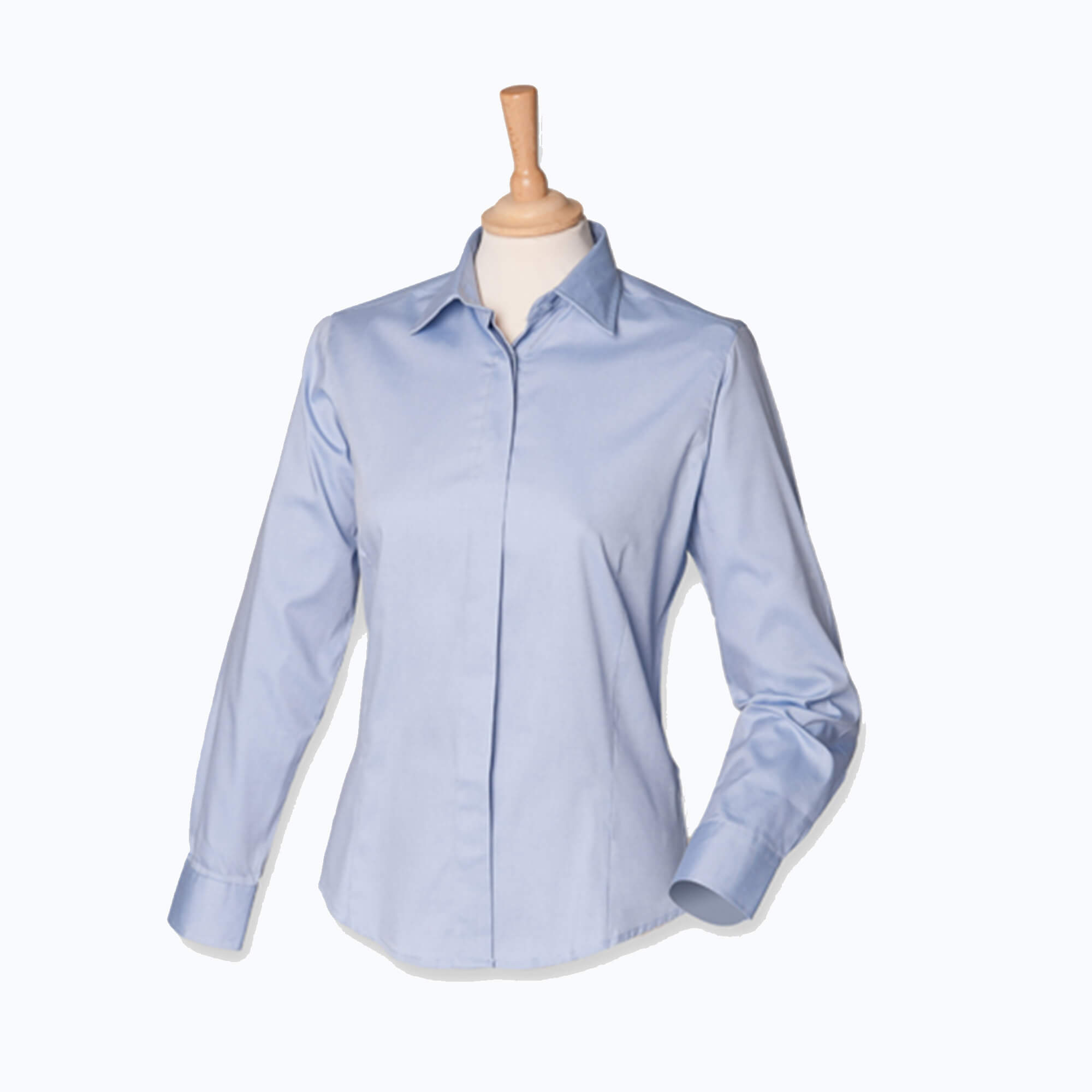 Damen Langarm-Pinpoint-Oxford-Hemd