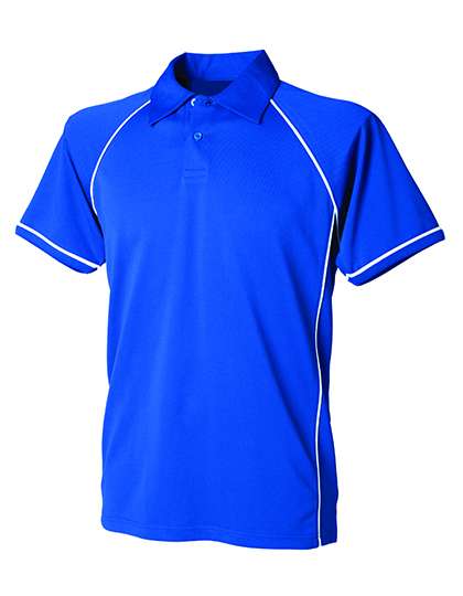 Finden+Hales Men´s Piped Performance Polo Royal/White 3XL (FH370)