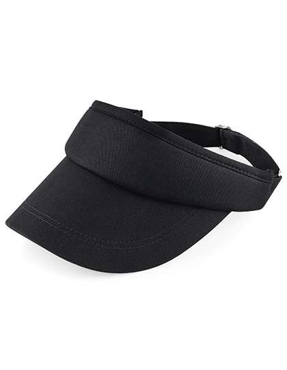 Beechfield Sports Visor Black One Size (CB41)