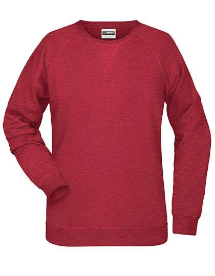 James&Nicholson Ladies´ Sweat Carmine Red Melange XS (JN8021)