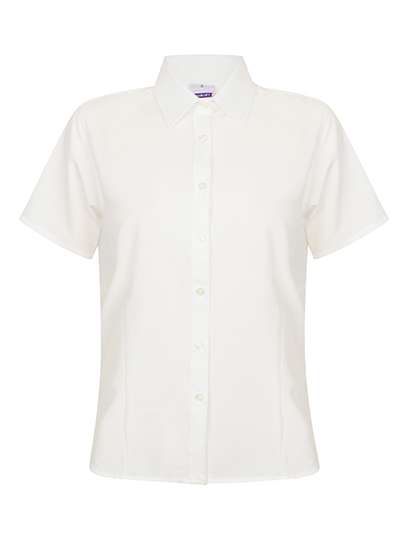 Henbury Ladies´ Wicking Short Sleeve Shirt White L (W596)