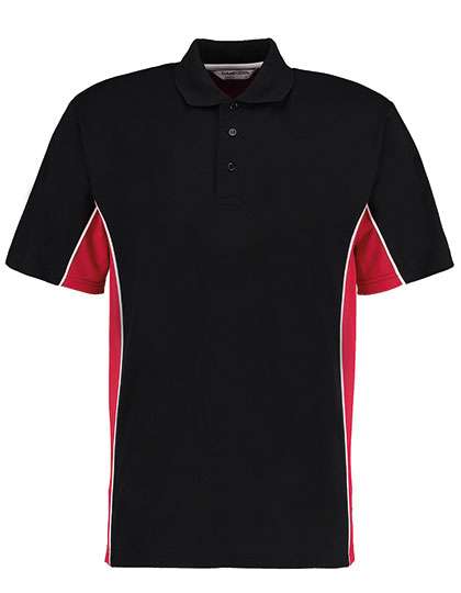 Kustom Kit Classic Fit Track Polo Black/Red XS (K475)