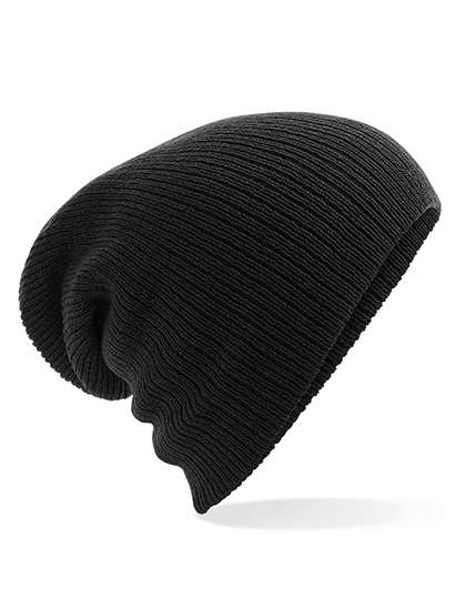 Beechfield Heavy Gauge Slouch Beanie Black One Size (CB449)