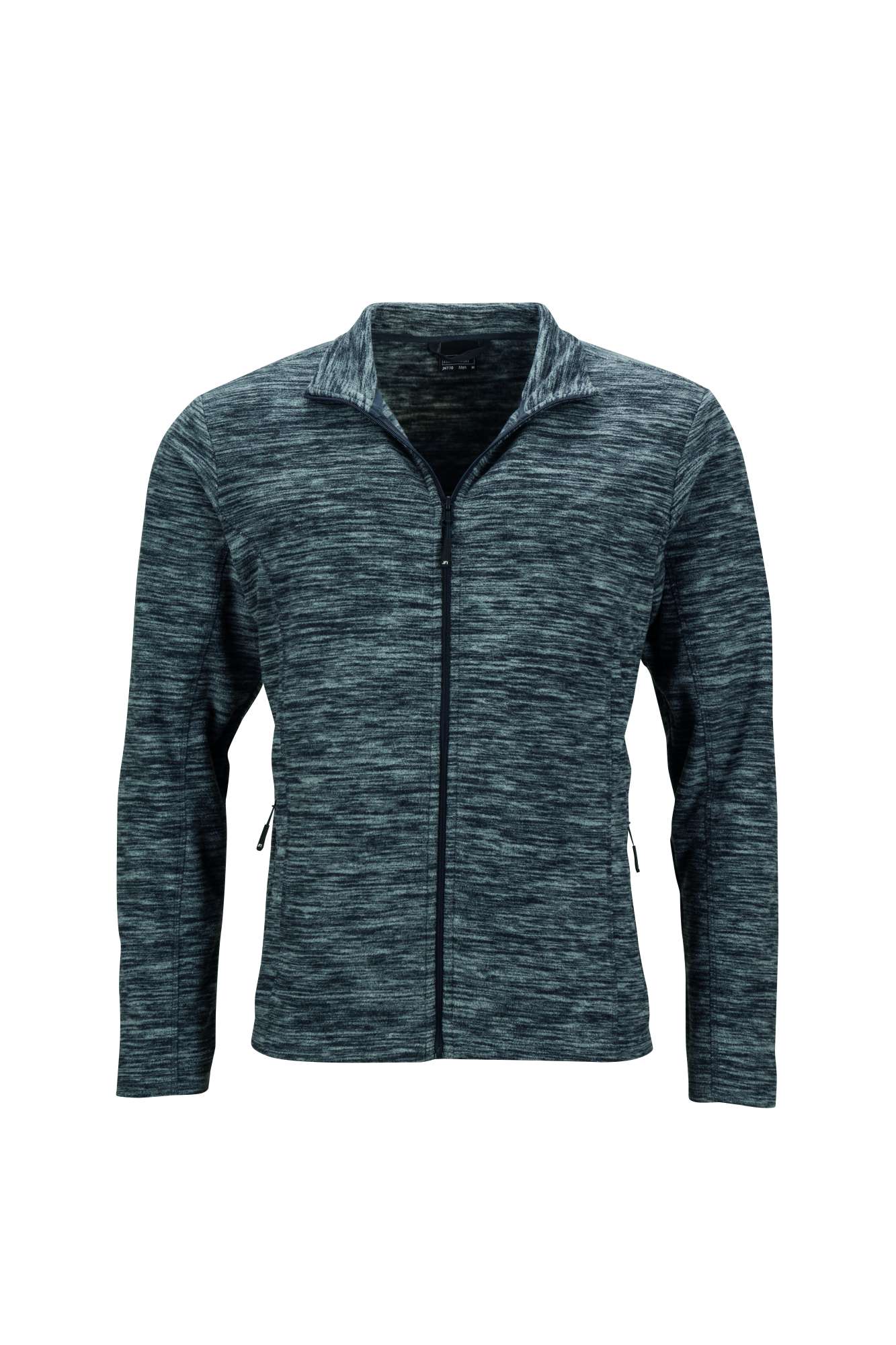 James&Nicholson Men´s Fleece Jacket Grey Melange/Anthracite S (JN770)