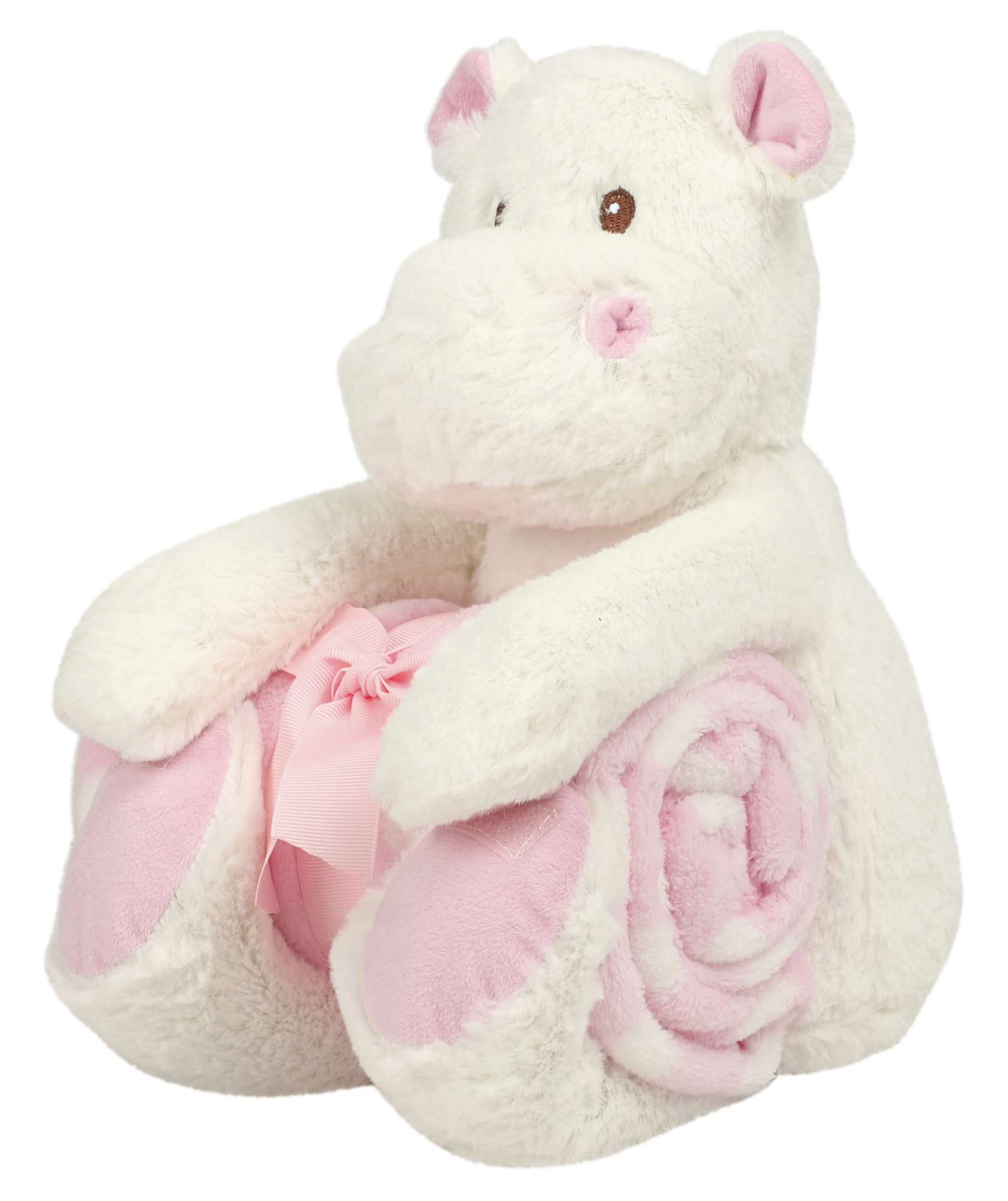 Mumbles Hippo With Blanket White/Pink One Size (MM606)