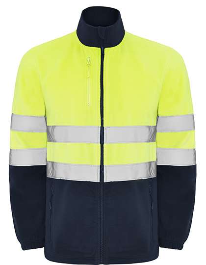 Roly Workwear Altair Fleece Jacket Navy Blue 55/Fluor Yellow 221 L (RY9305)