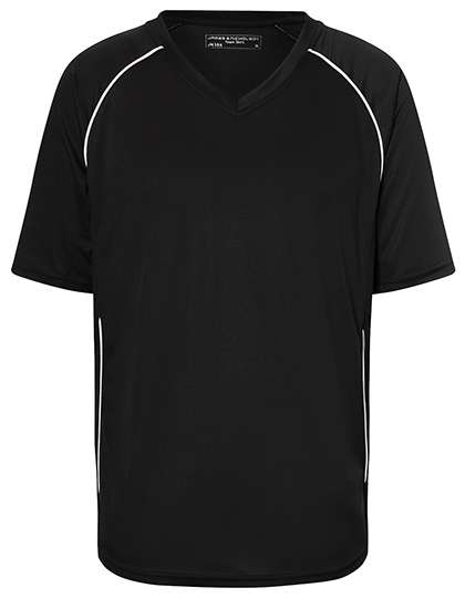 James&Nicholson Team Shirt Black/White S (JN386)