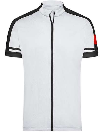 James&Nicholson Men´s Bike-T Full Zip White M (JN454)