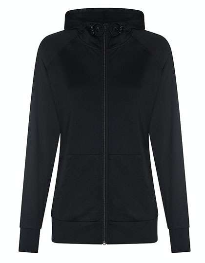 Just Cool Women´s Cool Contrast Zoodie Jet Black/Jet Black XL (JC058)