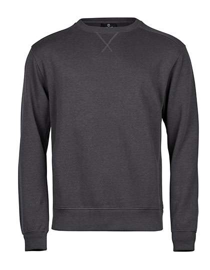 Tee Jays Ribbed Interlock Crew Neck Dark Grey (Solid) 3XL (TJ5504)