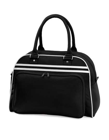 BagBase Retro Bowling Bag Black/White 44 x 31 x 25 cm (BG75)