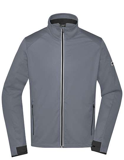 James&Nicholson Men´s Sports Softshell Jacket Titan/Black XXL (JN1126)