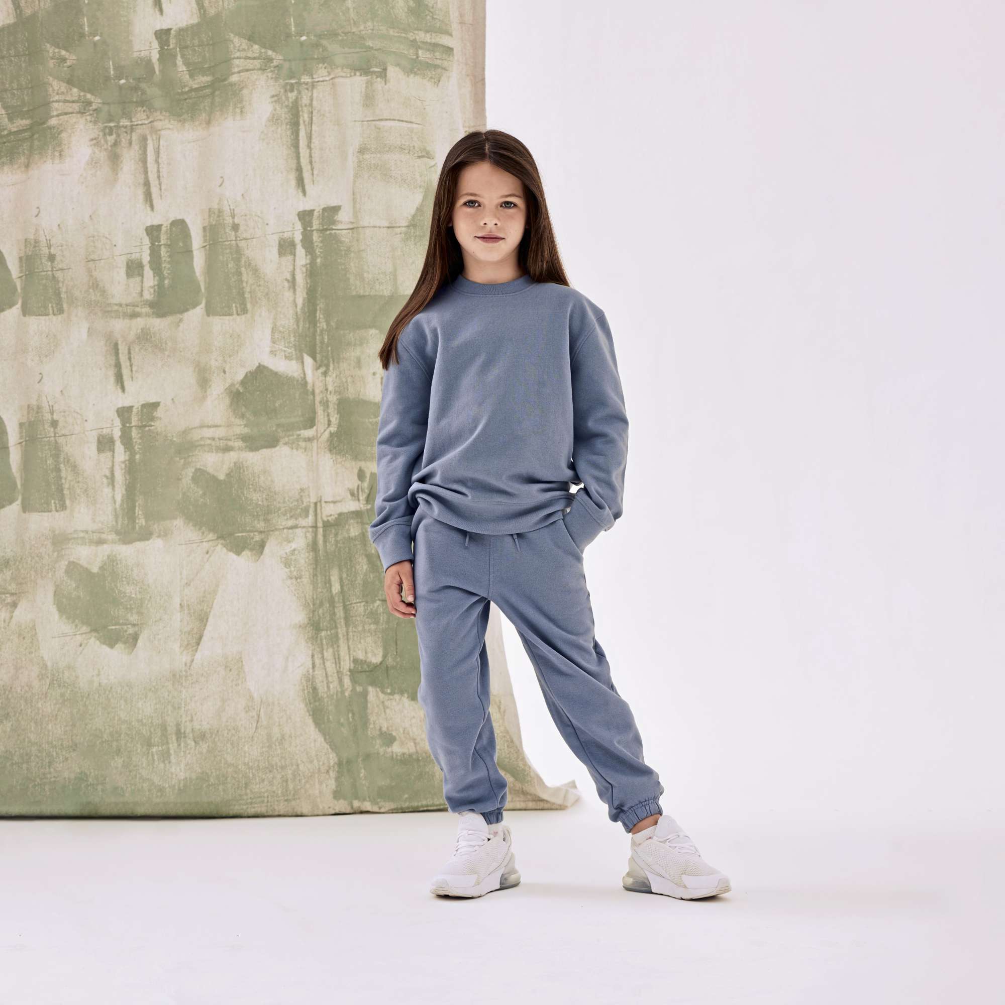 SF Minni Kids' Sustainable Fashion Curved Hem Sweat Heather Grey 11/12 Jahre (SM530)