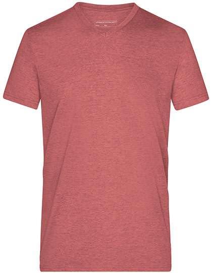 James&Nicholson Men´s Heather T-Shirt Red Melange 3XL (JN974)