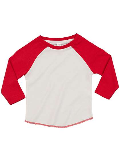 Babybugz Baby Superstar Baseball T Washed White/Warm Red 6-12 Monate (BZ43)