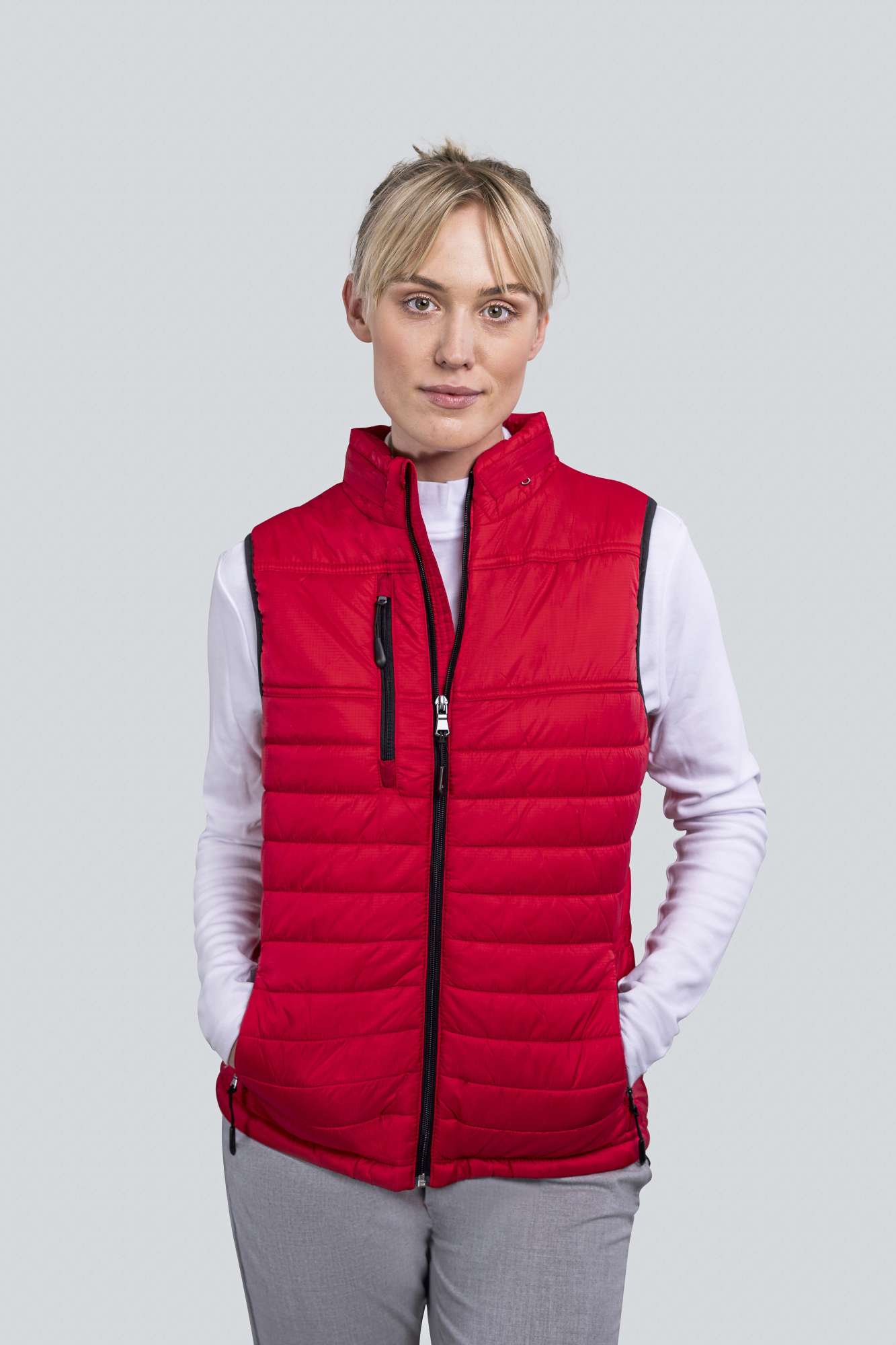 HRM Women´s Hooded Performance Body Warmer Red M (HRM1302)