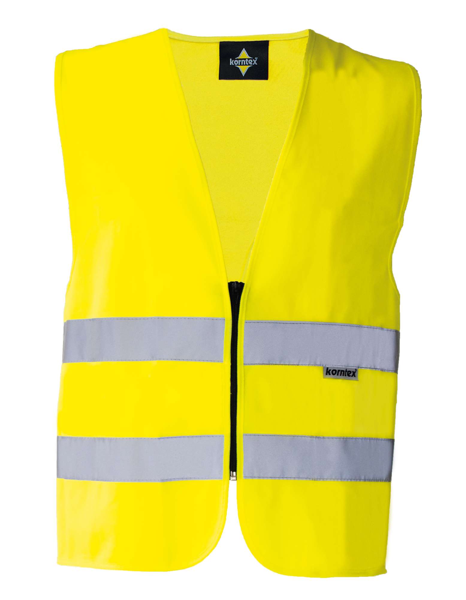 Korntex Hi-Vis Safety Vest Cologne With Front Zipper Signal Yellow 5XL (KX217)