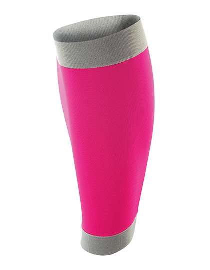 SPIRO Compression Calf Sleeves (2 per pack) Pink/Grey M (3) (RT290)