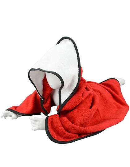 ARTG Babiezz® Hooded Towel Fire Red/White 75 x 75 cm (ARB032)