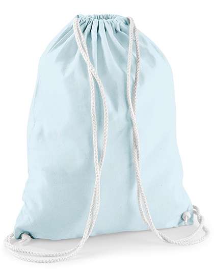 Westford Mill Cotton Gymsac Pastel Blue/White 37 x 46 cm (WM110)