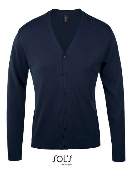 SOL´S Men´s Golden V-Neck Knitted Cardigan Navy XL (L418)