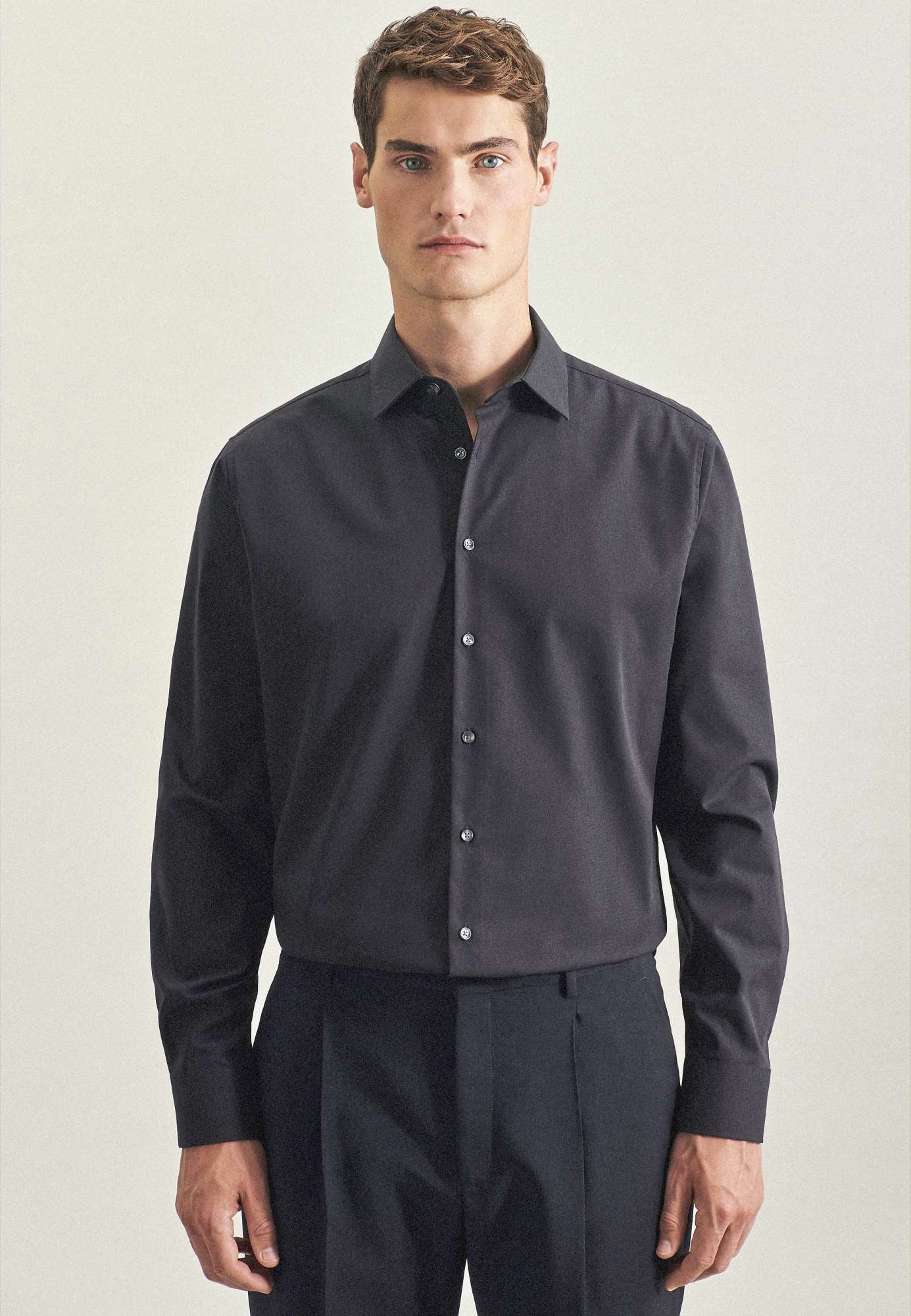 Seidensticker Men´s Shirt Shaped Fit Long Sleeve Mid Blue 38 (SN021000)