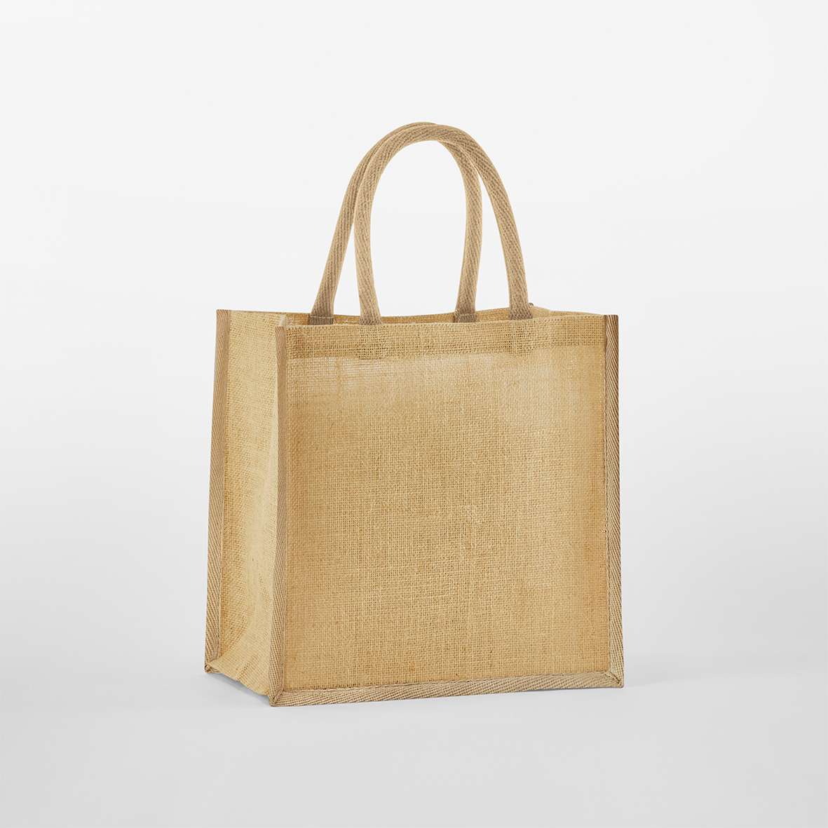 Westford Mill Natural Starched Jute Mini Gift Bag Natural/Navy 26 x 22 x 14 cm (WM477)