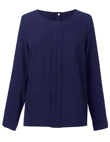 Brook Taverner Women´s Roma Long Sleeve Blouse Navy 22 (50) (BR802)