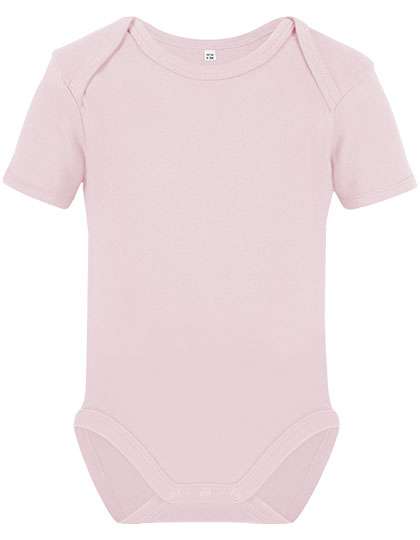 Link Kids Wear Organic Baby Bodysuit Short Sleeve Bailey 01 Powder Pink 62-68 (X11120)