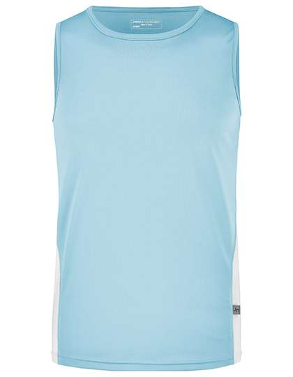 James&Nicholson Men´s Running Tank Ocean/White S (JN305)