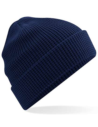 Beechfield Organic Cotton Waffle Beanie Oxford Navy One Size (CB52N)