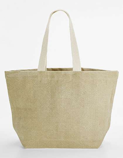 Westford Mill Soft Washed Jute Beach Bag Natural 35 x 37 x 18 cm (WM466)