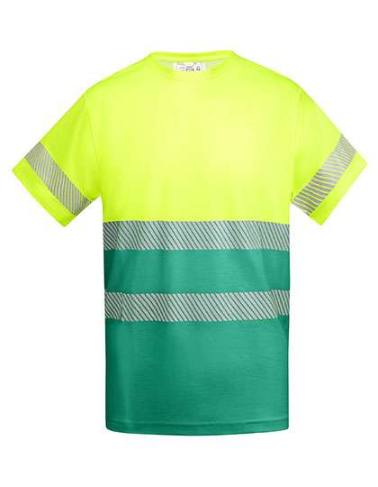 Roly Workwear T-Shirt Tauri Garden Green 52/Fluor Yellow 221 XL (RY9317)