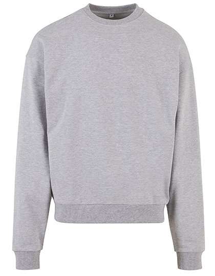 Build Your Brand Ultra Heavy Cotton Crewneck Heather Grey 3XL (BY205)