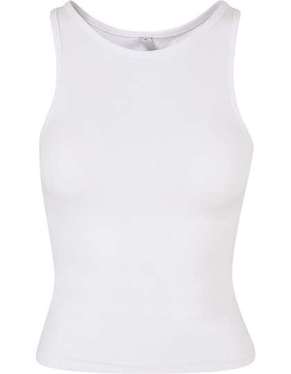 Build Your Brand Ladies Racer Back Top White M (BY208)