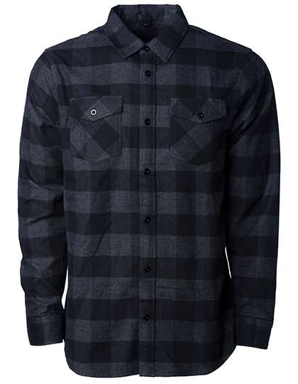 Independent Unisex Flannel Shirt Charcoal Heather/Black XXL (NP500)