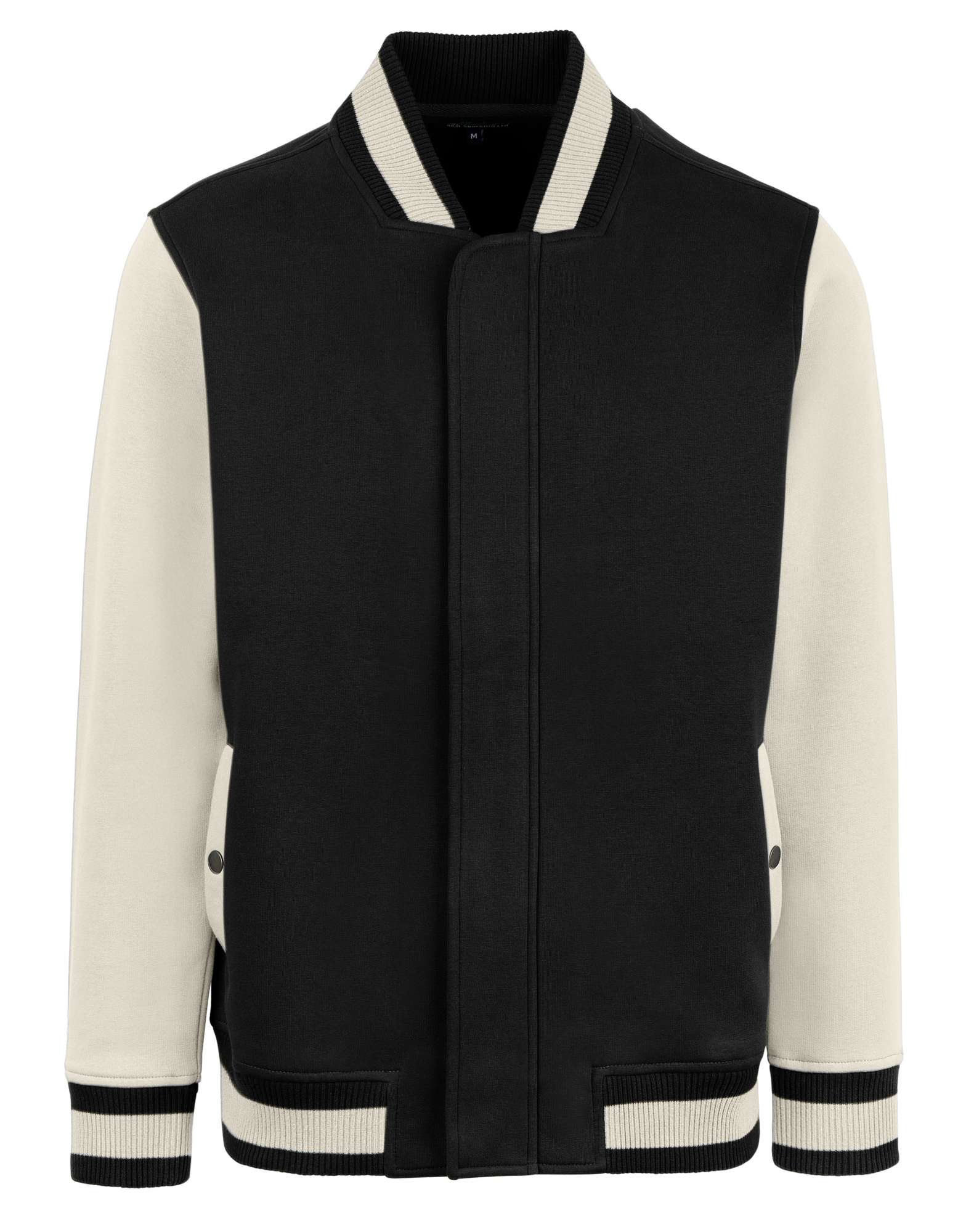 HRM Men´s Premium College Jacket Black/Off White 4XL (HRM709)