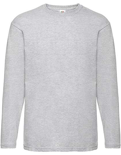 Fruit of the Loom Valueweight Long Sleeve T Heather Grey XL (F240)