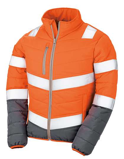 Result Safe-Guard Women´s Soft Padded Safety Jacket Fluorescent Orange/Grey S (RT325F)